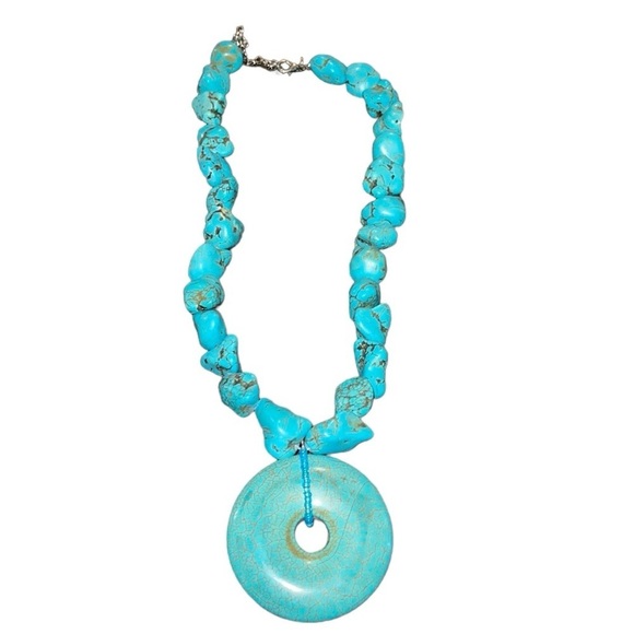🍀 5/$25🍀 Gorgeous turquoise color necklace western - Picture 1 of 13